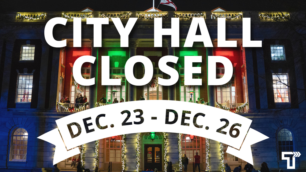 City of Tuscaloosa Christmas and New Year's Day Holiday Schedule